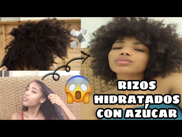 Efectos de azúcares y alcoholes en la hidratación del cabello rizado