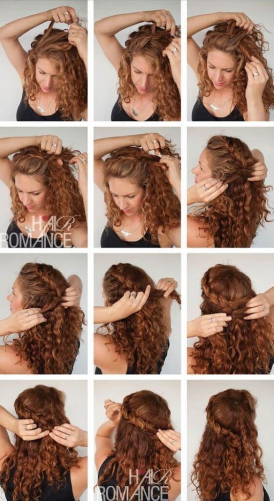 Peinados creativos y fáciles para cabello rizado con clip-ins